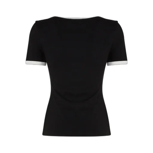 Balmain Boat-Neck Short-Sleeved Top