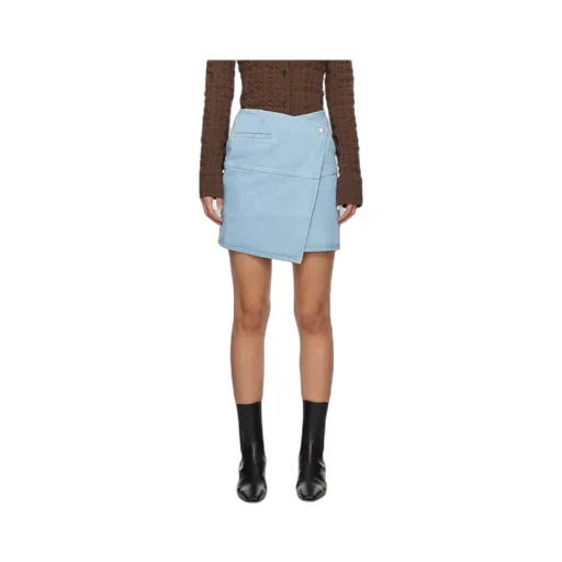 Wrap Denim Skirt