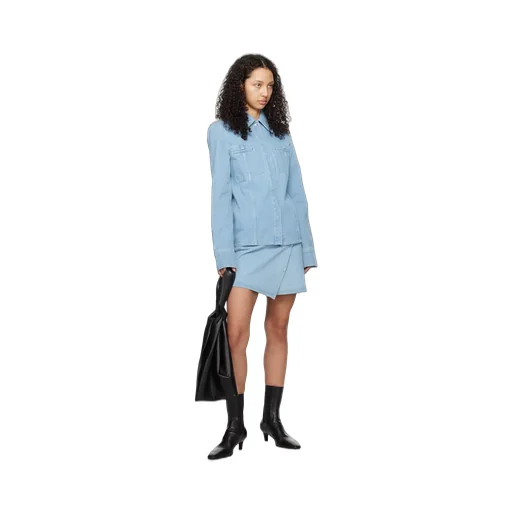 Wrap Denim Skirt