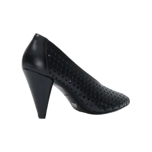 85Mm Perforated Leather Pumps