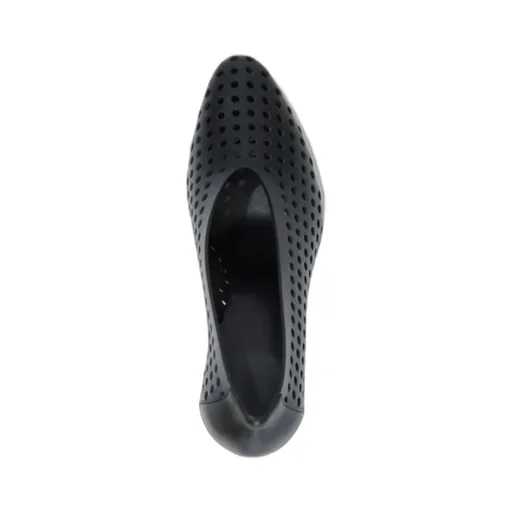 85Mm Perforated Leather Pumps