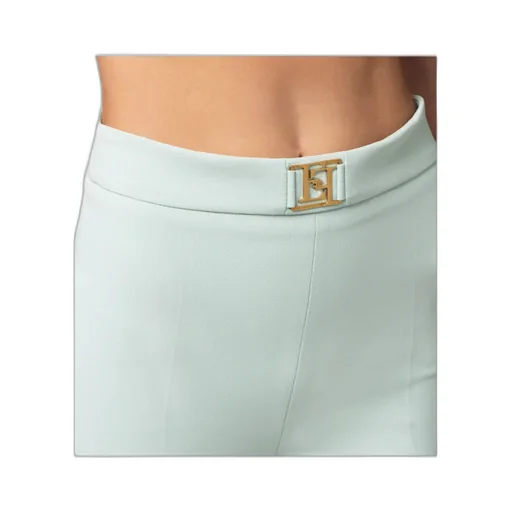 Elisabetta Franchi Logo-Plaque Straigh-Leg Trousers