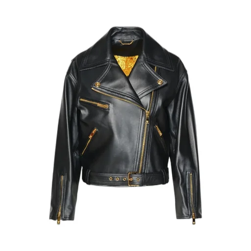 Versace Leather Bike Jacket