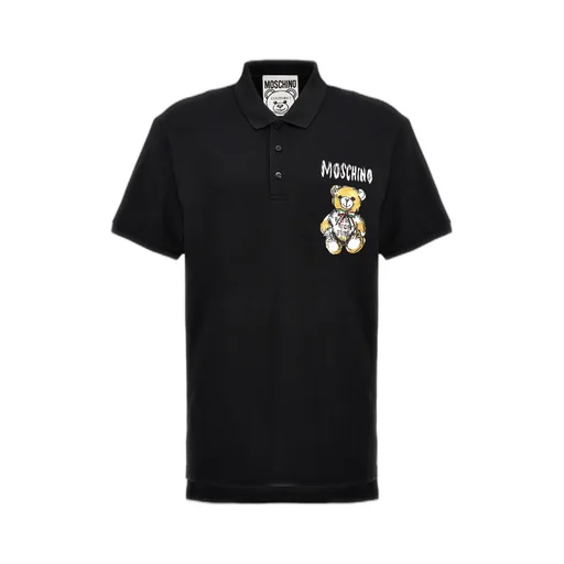 Moschino Teddy Bear-Motif Short Sleeved Polo Shirt