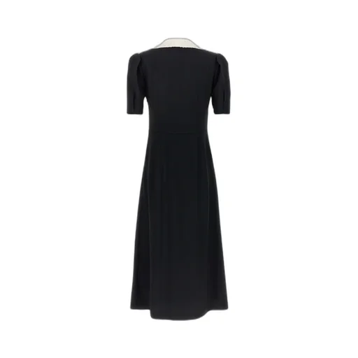 Miu Miu Embellished Short-Sleeved Flared Dress