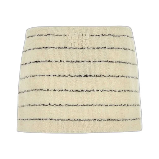 Miu Miu Striped Knit Mini Skirt