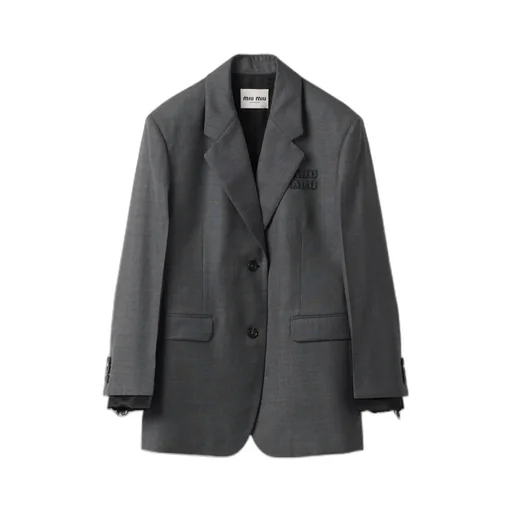 Single-Breasted Prince Of Wales Check Grisaille Jacket