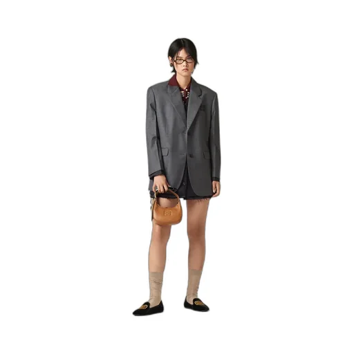 Single-Breasted Prince Of Wales Check Grisaille Jacket