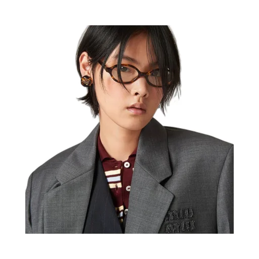 Single-Breasted Prince Of Wales Check Grisaille Jacket