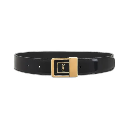 Saint Laurent La 66 Logo Plaque Belt