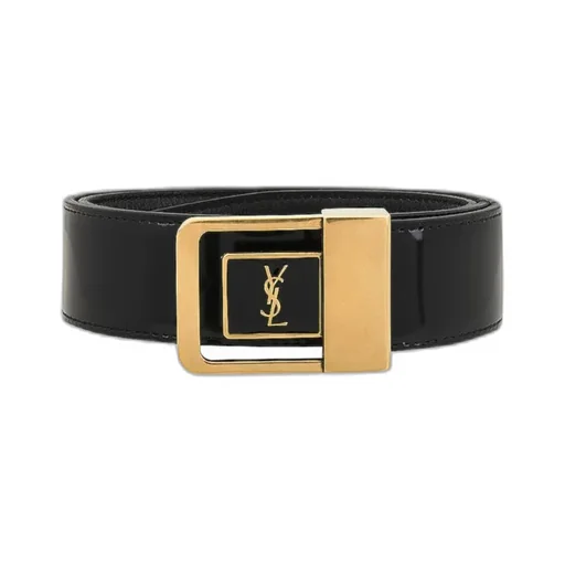 Saint Laurent La 66 Logo Plaque Belt