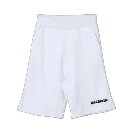 Balmain Kids Logo Printed Bermuda Shorts