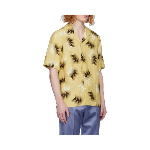 Abstract-Print Camp-Collar Shirt