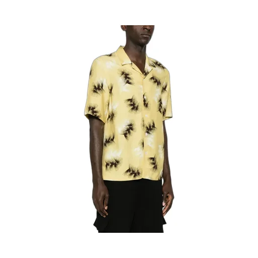 Abstract-Print Camp-Collar Shirt