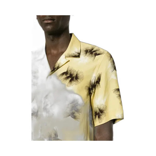 Abstract-Print Camp-Collar Shirt