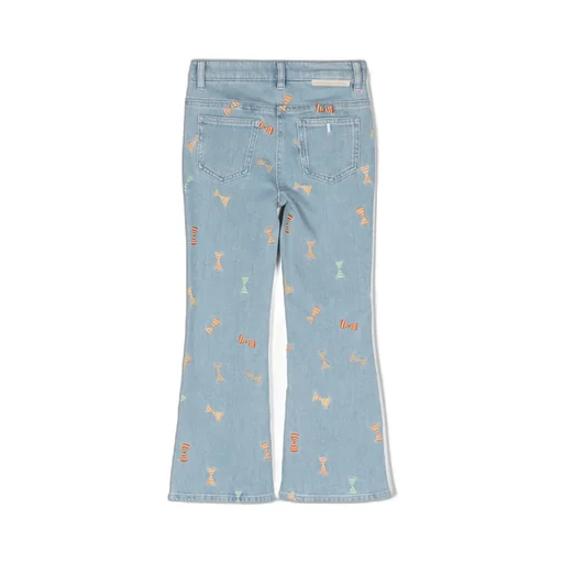 Stella Mccartney Kids Bow Embroidered Flared Jeans