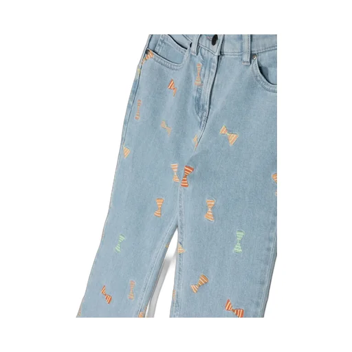 Stella Mccartney Kids Bow Embroidered Flared Jeans