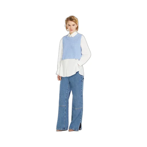 Rib Knitted Wool Sweater