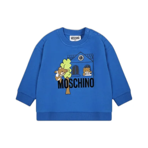 Moschino Kids Teddy Bear Logo Printed Crewneck Sweatshirt