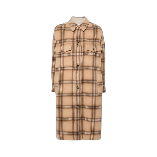 Fontizia Check-Pattern Midi Coat