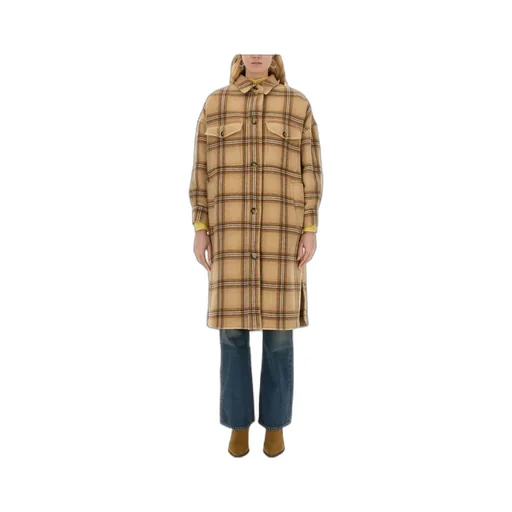 Fontizia Check-Pattern Midi Coat