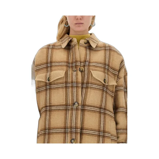 Fontizia Check-Pattern Midi Coat