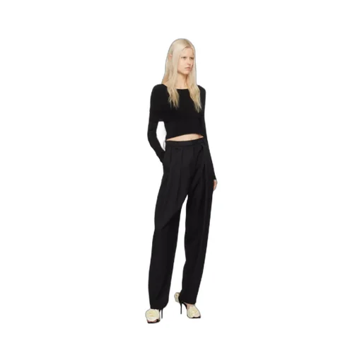 Wool Pleated Casual Trousers