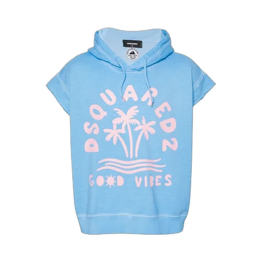 Dsquared2 Adriana Short-Sleeved Drawstring Hoodie