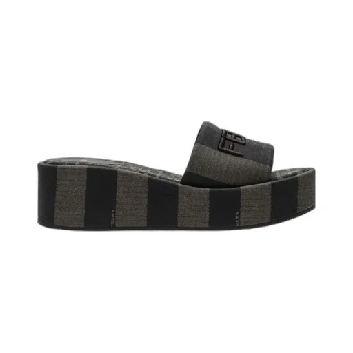 Fendi Sunshine Logo Embroidered Slippers