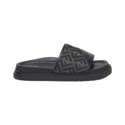 Fendi Diagonal Ff Jacquard Slides
