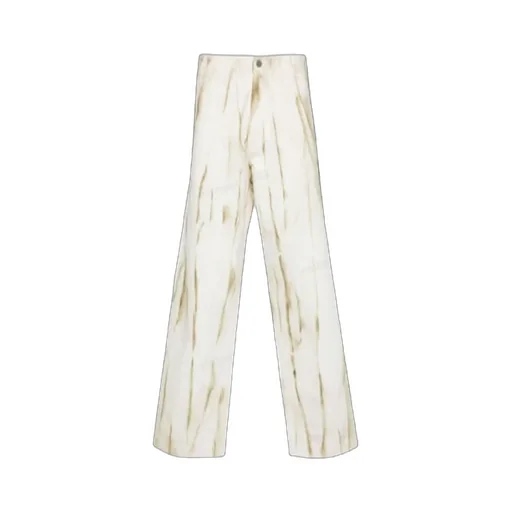 Abstract-Print Cotton Jeans