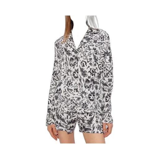 Off-White All-Over Motif Striped Shirt