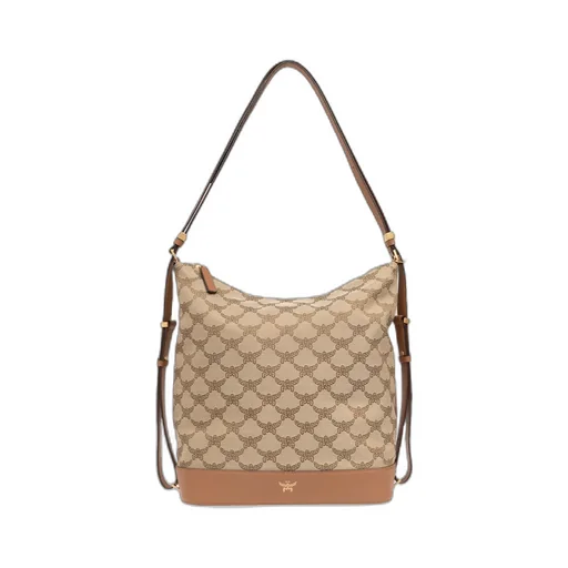 Mcm Himmel Monogram Jacquard Hobo Bag