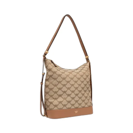 Mcm Himmel Monogram Jacquard Hobo Bag