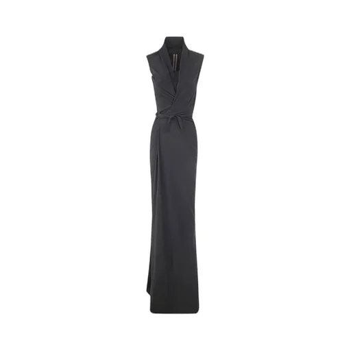 Crepe Wrap Maxi Dress
