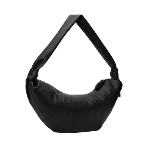 Large Croissant Leather Shoulder Bag