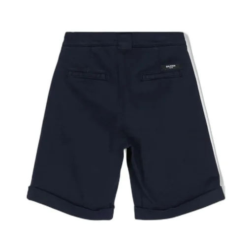 Inverted-Pleat Twill Shorts