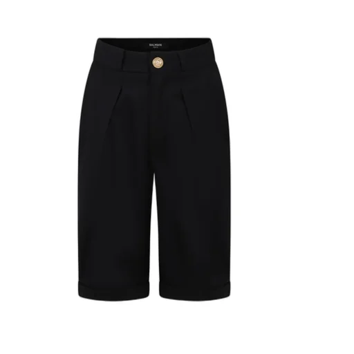 Pleated Wool Shorts