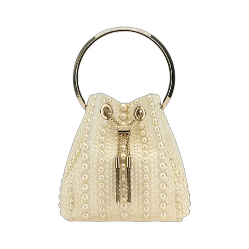 Jimmy Choo Embellished Drawstring Bucket Bag