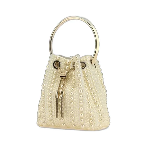 Jimmy Choo Embellished Drawstring Bucket Bag