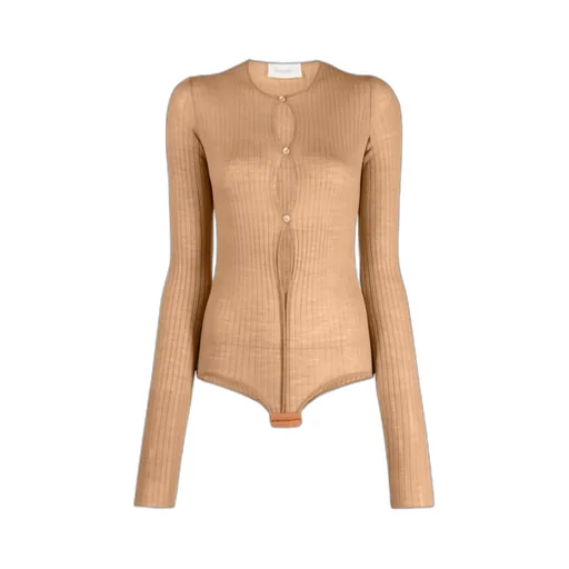 Long-Sleeved Knitted Jumpsuit