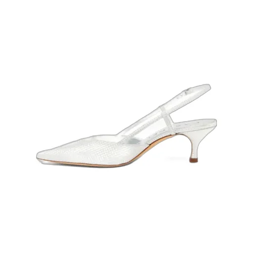 Casadei Scarlet Diadema Metallic Slingback Pumps