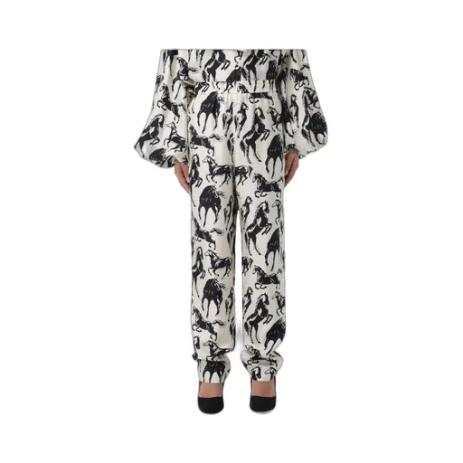 Balmain Horse Printed Twill Trousers