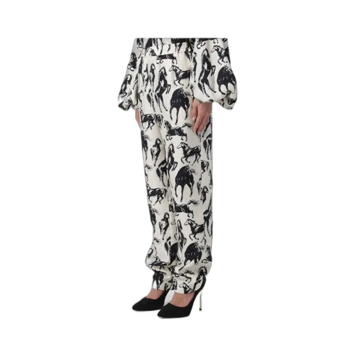 Balmain Horse Printed Twill Trousers