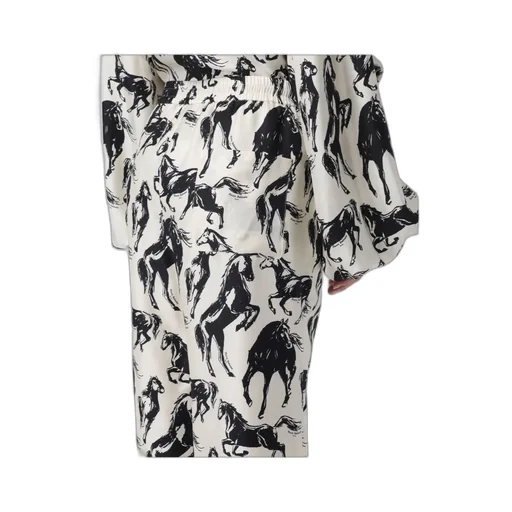 Balmain Horse Printed Twill Trousers