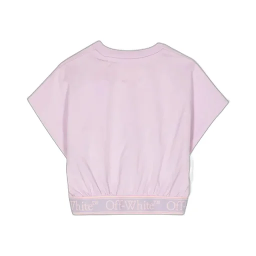 Off-White Kids Bookish Logo Band Crewneck T-Shirt