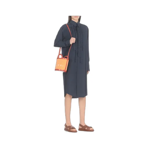 Marni Collared Long-Sleeve Shirt Dress