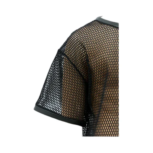 Jil Sander	Perforated Leather Trim Crewneck T-Shirt