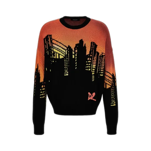Dsquared2 Graphic Intarsia Knit Jumper