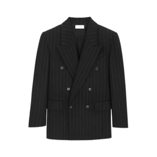 Saint Laurent Oversized Striped Double-Breasted Jacket
